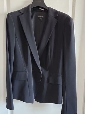 Ann Taylor Black Women's Tailored Blazer - Classic Notch Lapel